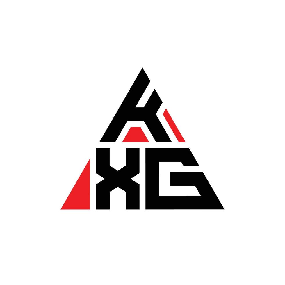 KXG triangle letter logo design with triangle shape. KXG triangle logo design monogram. KXG triangle vector logo template with red color. KXG triangular logo Simple, Elegant, and Luxurious Logo.