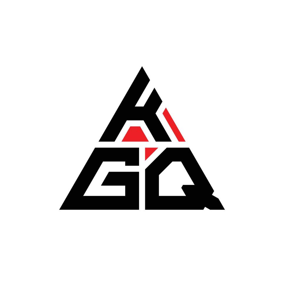 diseño de logotipo de letra triangular kgq con forma de triángulo. Monograma de diseño de logotipo de triángulo kgq. Plantilla de logotipo de vector de triángulo kgq con color rojo. logotipo triangular kgq logotipo simple, elegante y lujoso.