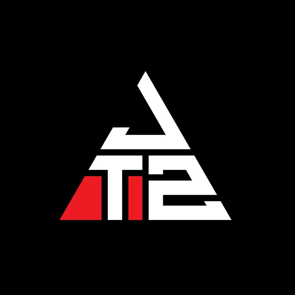 JTZ triangle letter logo design with triangle shape. JTZ triangle logo design monogram. JTZ triangle vector logo template with red color. JTZ triangular logo Simple, Elegant, and Luxurious Logo.