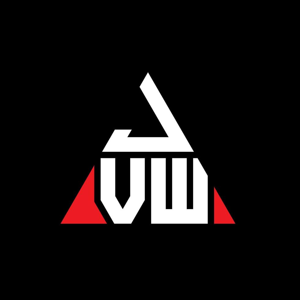 JVW triangle letter logo design with triangle shape. JVW triangle logo design monogram. JVW triangle vector logo template with red color. JVW triangular logo Simple, Elegant, and Luxurious Logo.