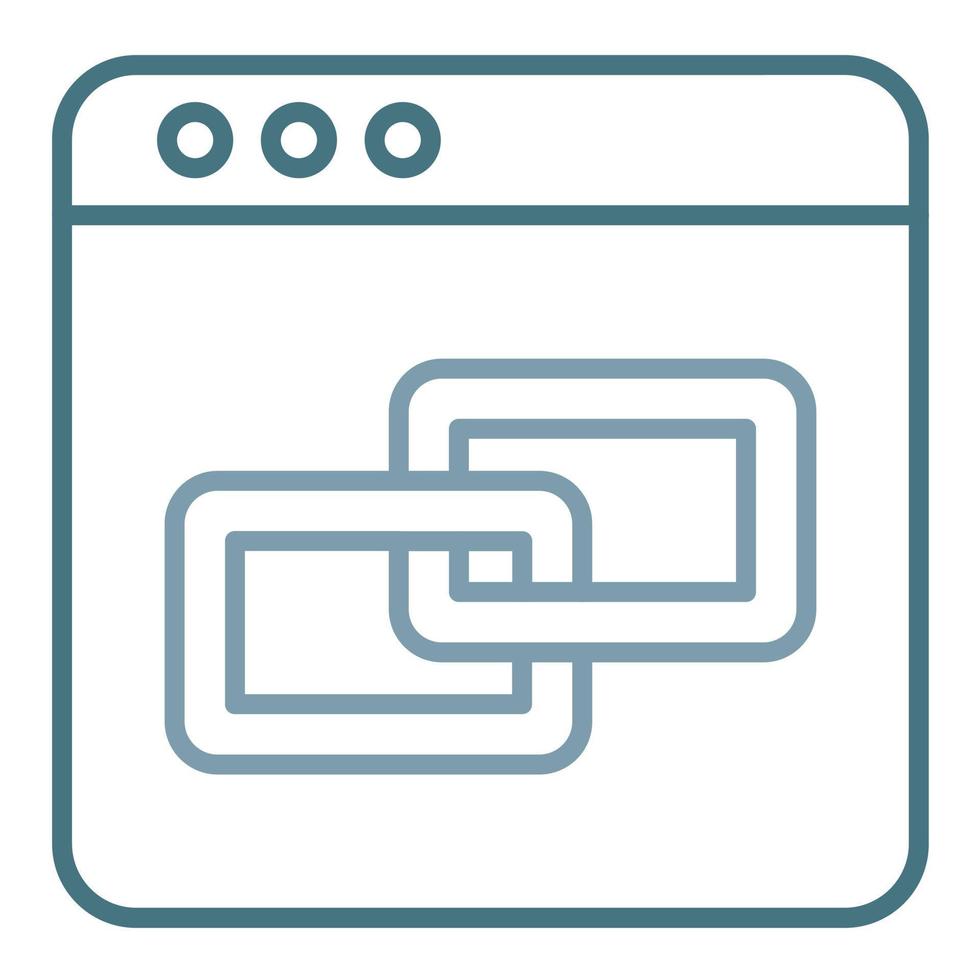 Hyperlink Line Two Color Icon vector