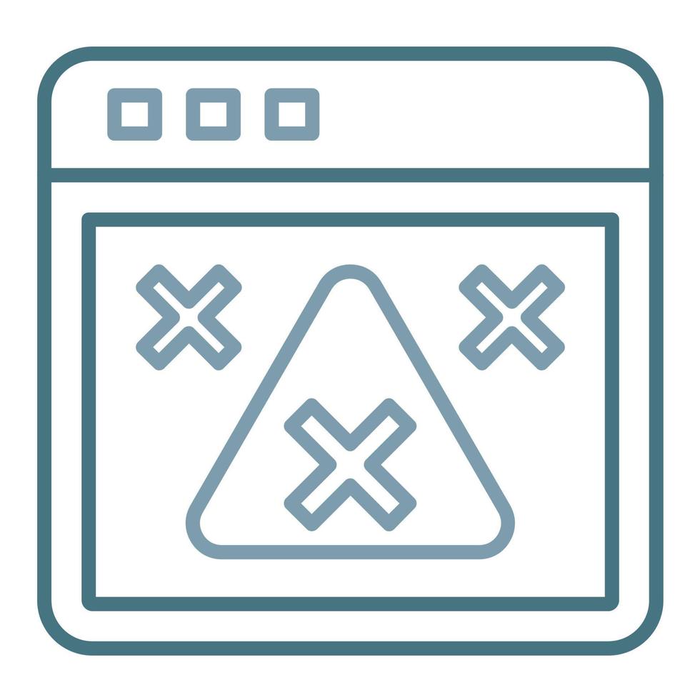 Not Found Line Two Color Icon vector