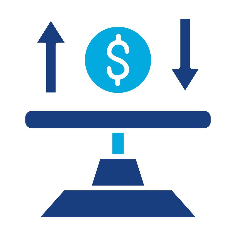 Balance Glyph Two Color Icon vector