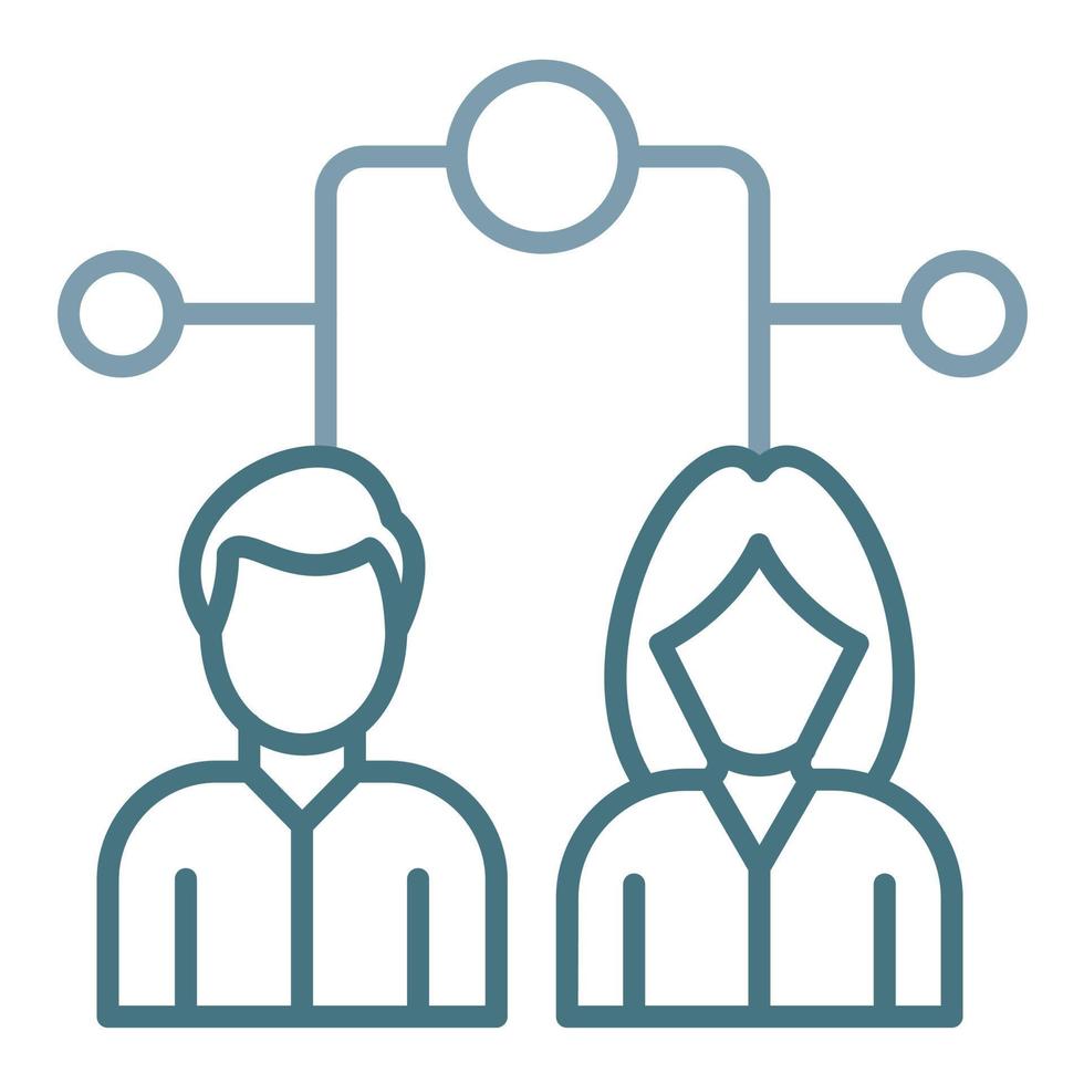 User Connection Line Two Color Icon vector