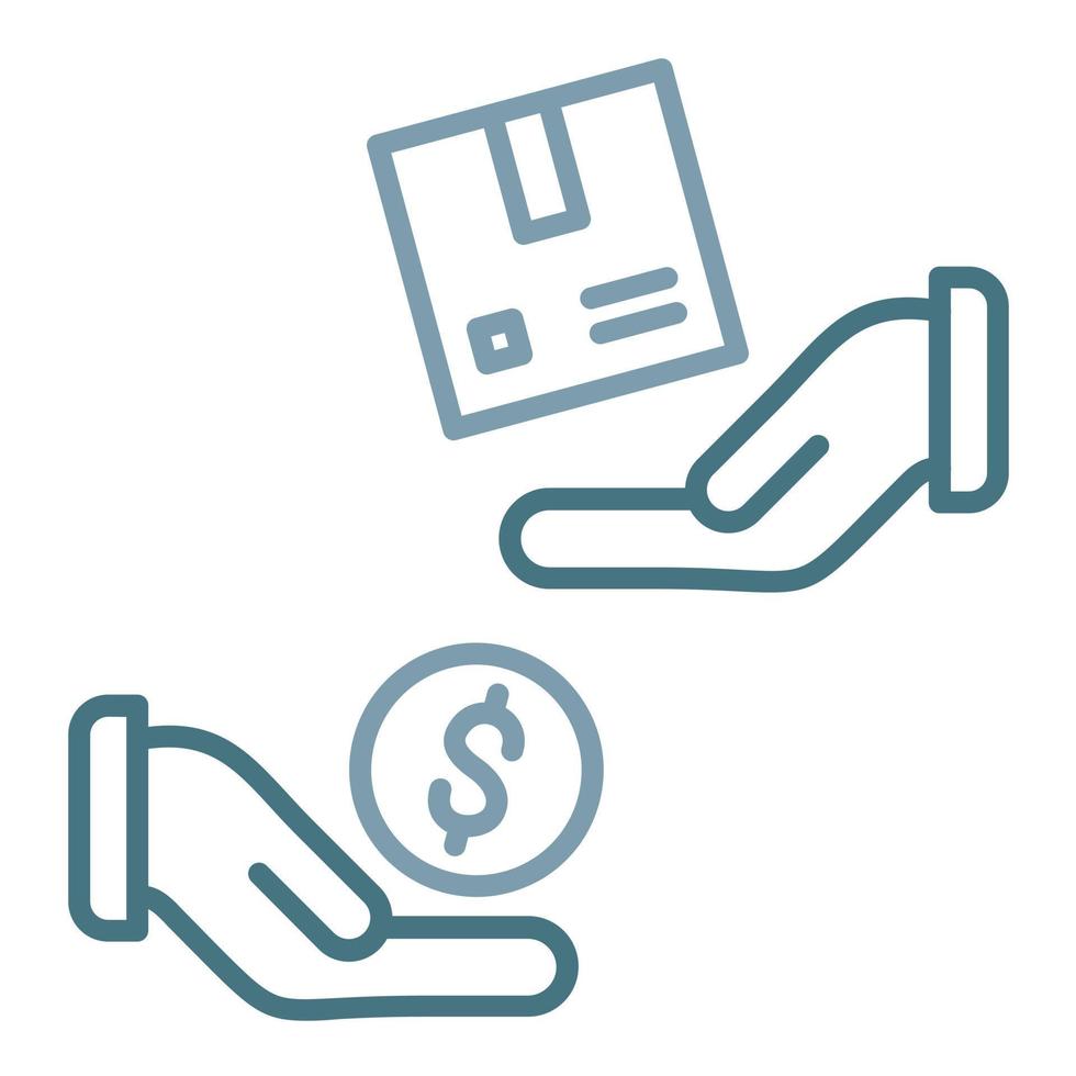 Cash Delivery Line Two Color Icon vector