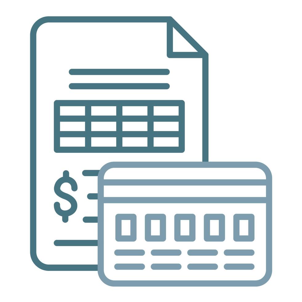Invoice Payment Line Two Color Icon vector