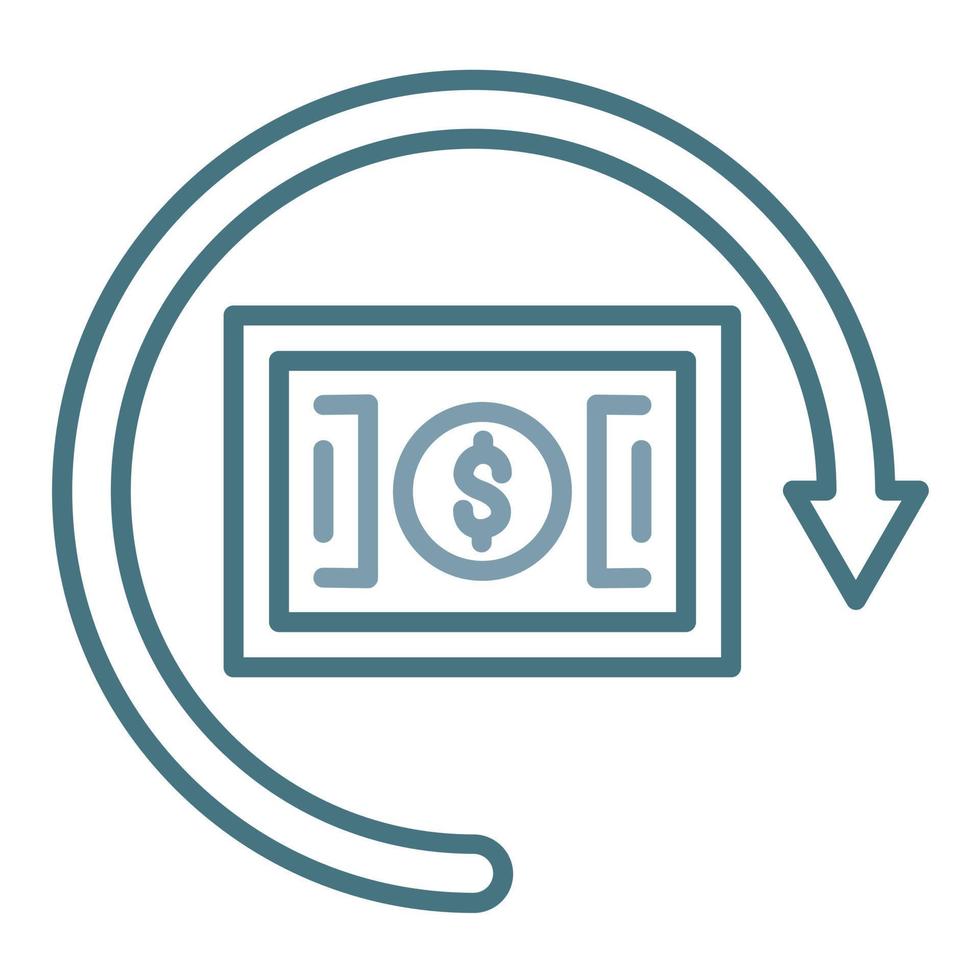 Cashback Line Two Color Icon vector