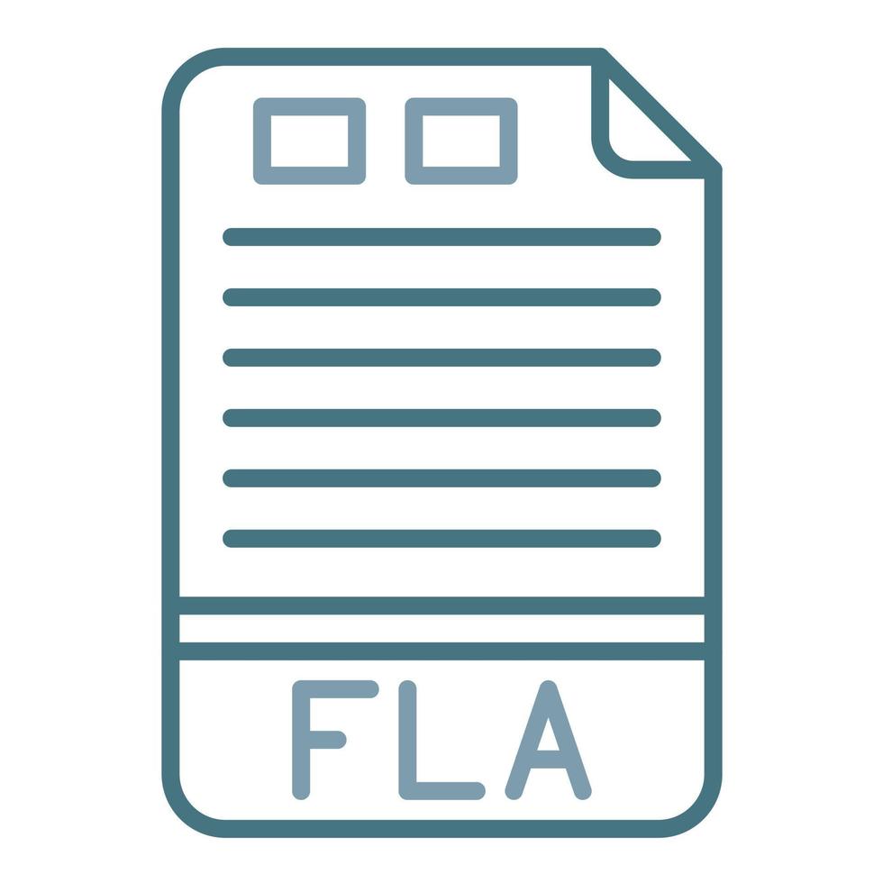 FLA Line Two Color Icon vector