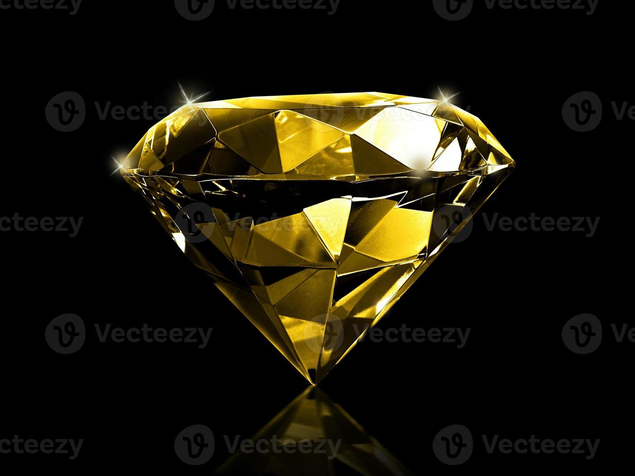 diamond Yellow on black background photo