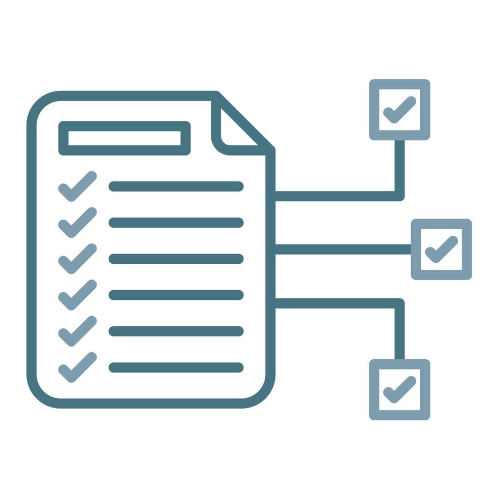 Scrum Tasks Line Two Color Icon vector