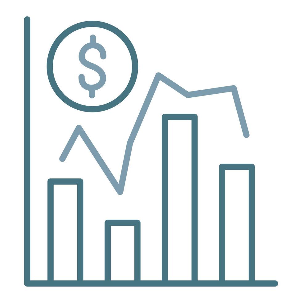 Graph Line Two Color Icon vector