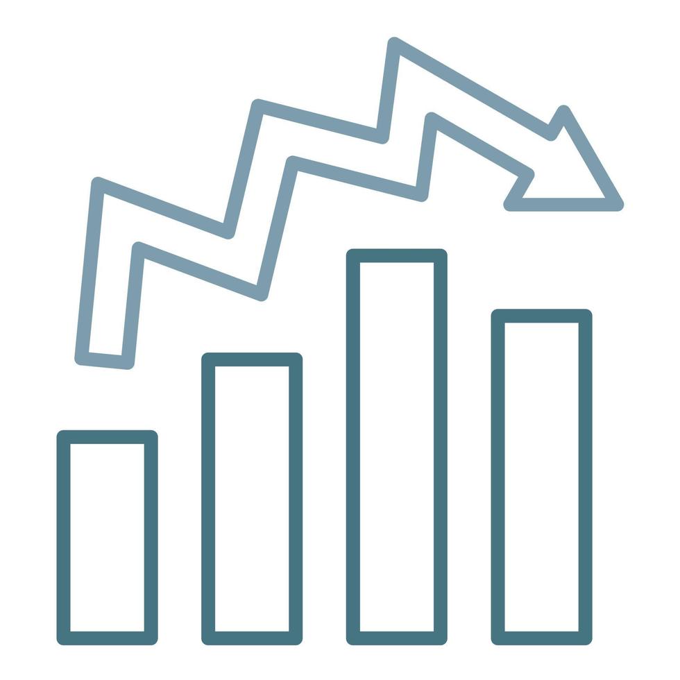 Stats Line Two Color Icon vector