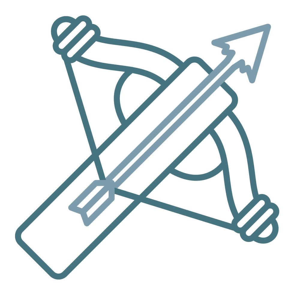 Crossbow Line Two Color Icon vector