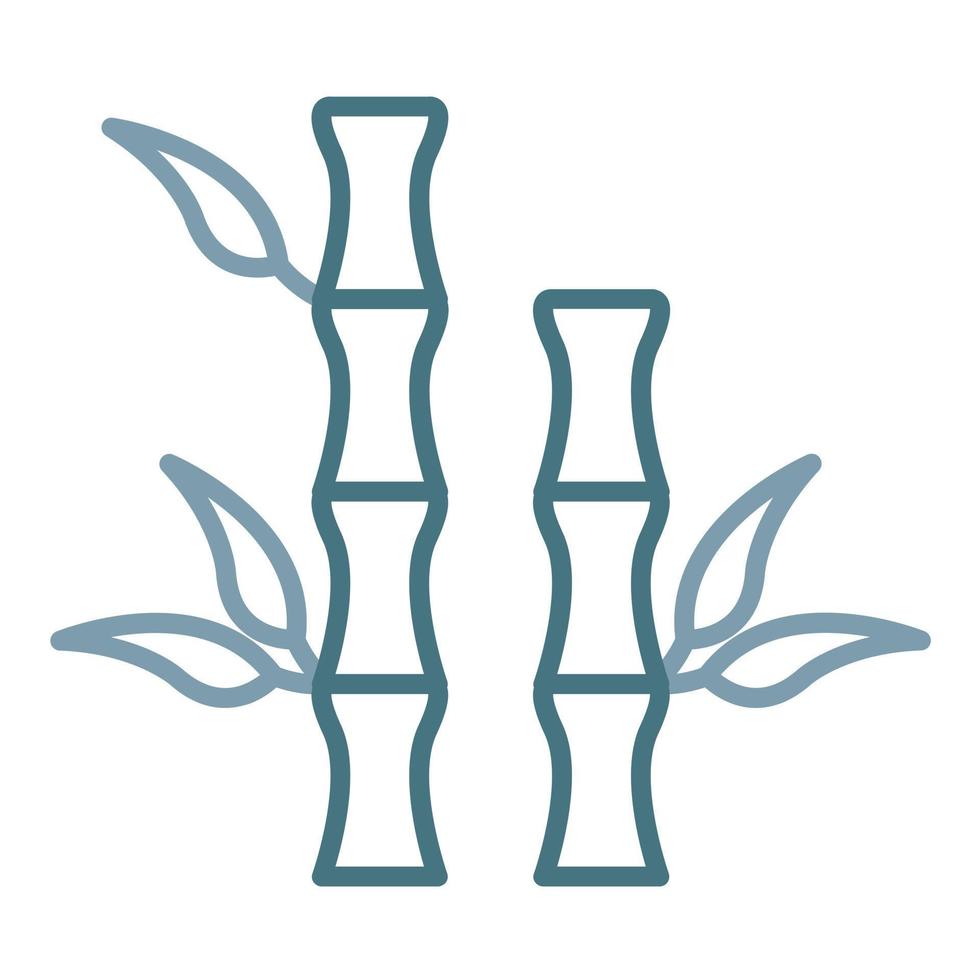 Bamboo Line Two Color Icon vector