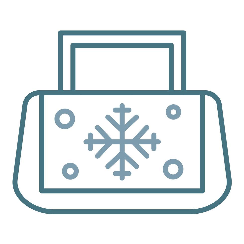 Ice Bag Line Two Color Icon vector