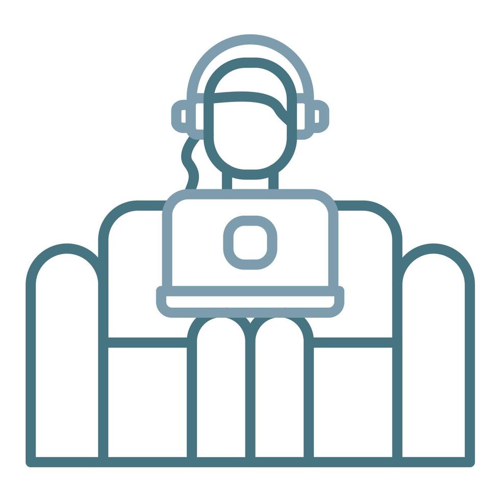 Relax Work Line Two Color Icon vector