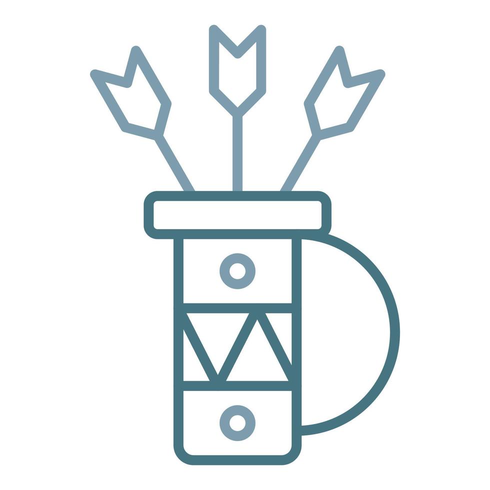 Quiver Line Two Color Icon vector