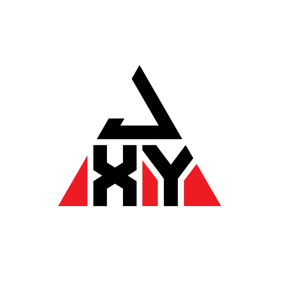 Diseño de logotipo de letra triangular jxy con forma de triángulo. monograma de diseño de logotipo de triángulo jxy. plantilla de logotipo de vector de triángulo jxy con color rojo. logotipo triangular jxy logotipo simple, elegante y lujoso.