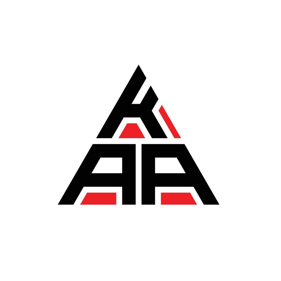 diseño de logotipo de letra triangular kaa con forma de triángulo. monograma de diseño del logotipo del triángulo kaa. plantilla de logotipo de vector de triángulo kaa con color rojo. logotipo triangular kaa logotipo simple, elegante y lujoso. Kaa