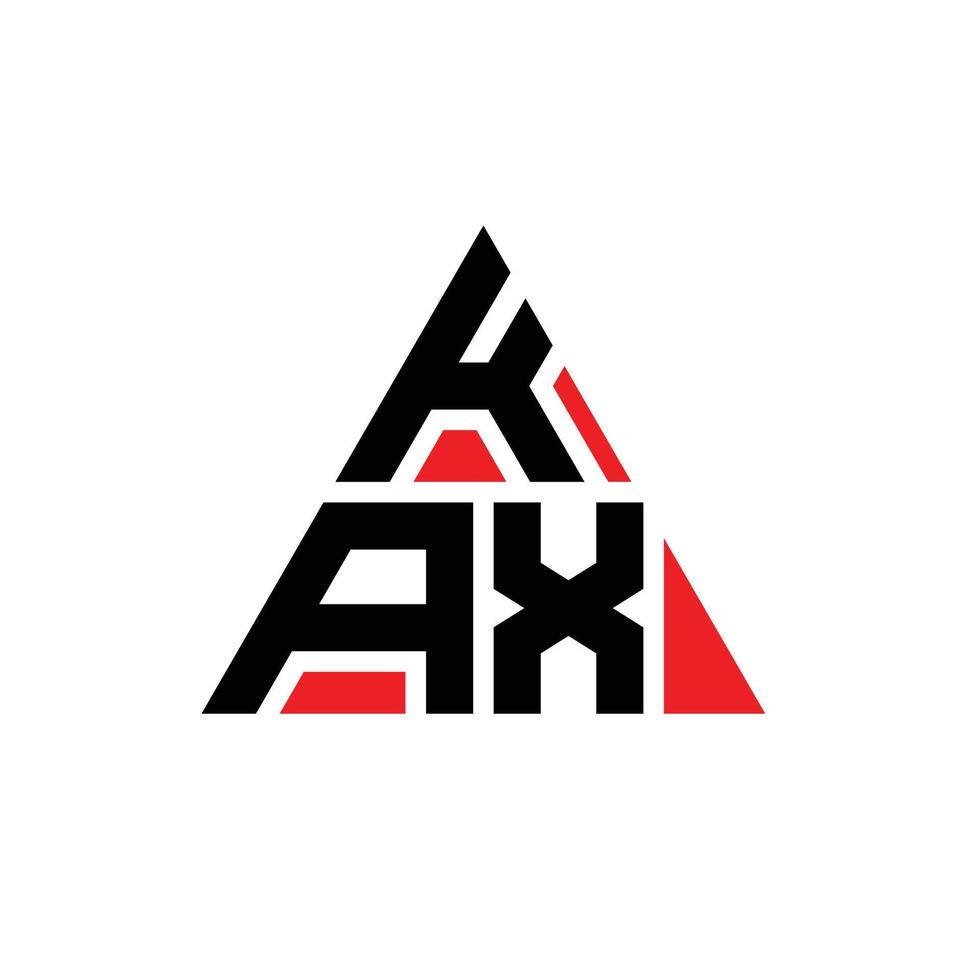KAX triangle letter logo design with triangle shape. KAX triangle logo design monogram. KAX triangle vector logo template with red color. KAX triangular logo Simple, Elegant, and Luxurious Logo.