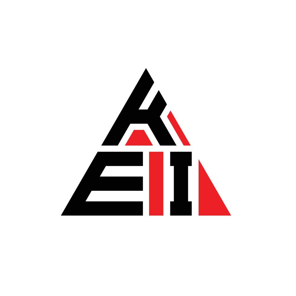 diseño del logotipo de la letra del triángulo kei con forma de triángulo. monograma de diseño del logotipo del triángulo kei. plantilla de logotipo de vector de triángulo kei con color rojo. logo triangular kei logo simple, elegante y lujoso.