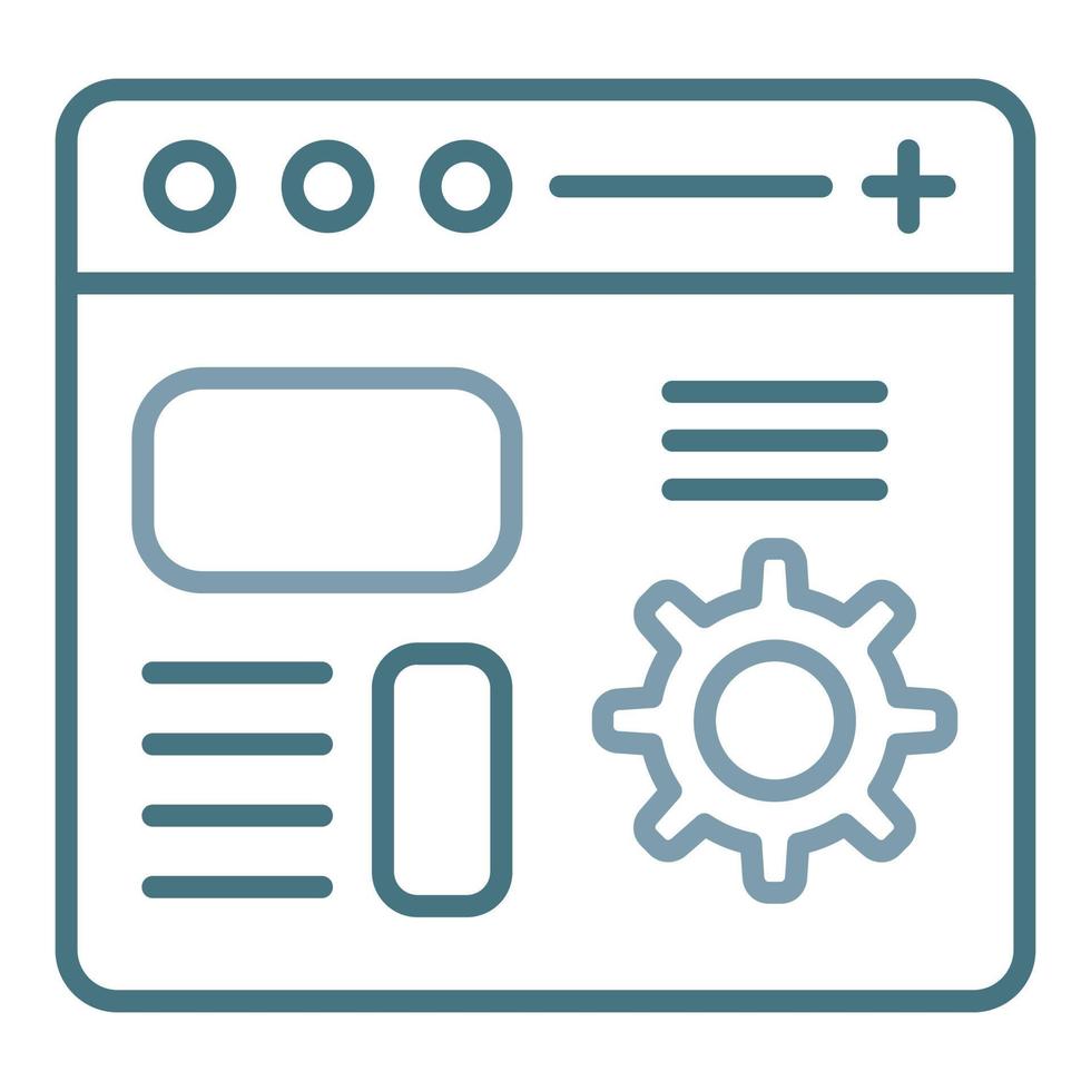 Code Setting Line Two Color Icon vector