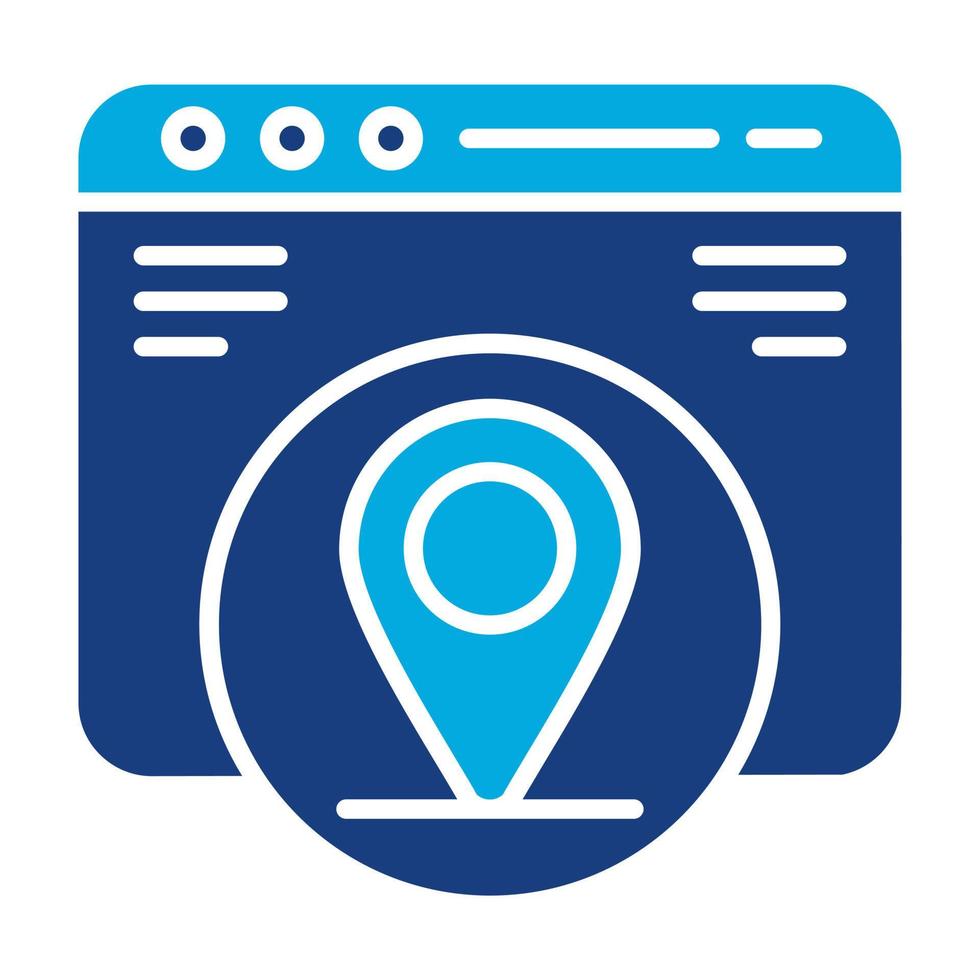 Location Glyph Two Color Icon vector