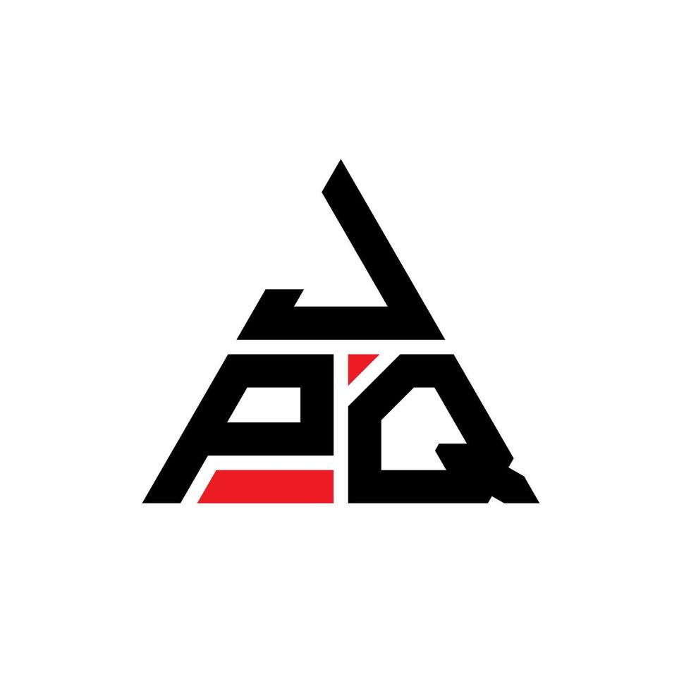jpq diseño de logotipo de letra triangular con forma de triángulo. monograma de diseño de logotipo de triángulo jpq. Plantilla de logotipo de vector de triángulo jpq con color rojo. logotipo triangular jpq logotipo simple, elegante y lujoso.