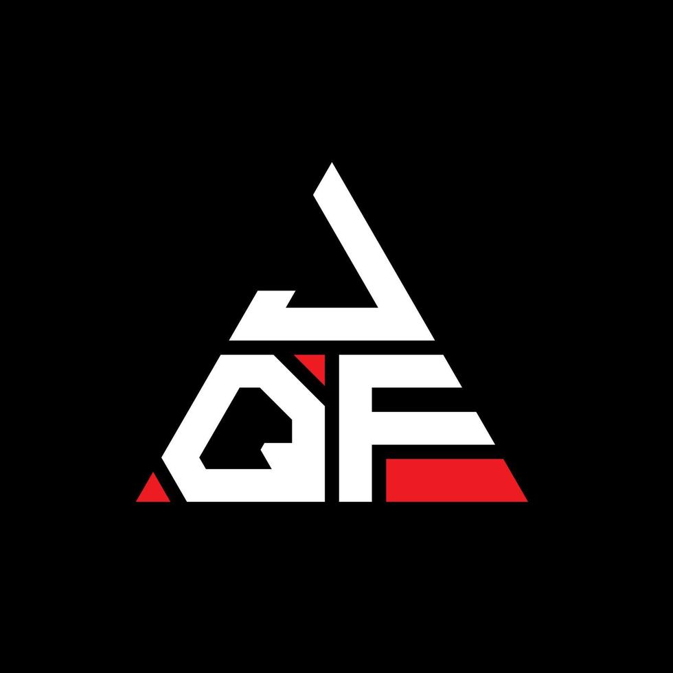 JQF triangle letter logo design with triangle shape. JQF triangle logo design monogram. JQF triangle vector logo template with red color. JQF triangular logo Simple, Elegant, and Luxurious Logo.