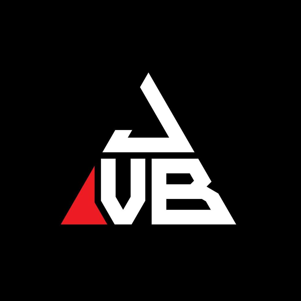 Diseño de logotipo de letra triangular jvb con forma de triángulo. Monograma de diseño del logotipo del triángulo jvb. plantilla de logotipo de vector de triángulo jvb con color rojo. logotipo triangular jvb logotipo simple, elegante y lujoso.