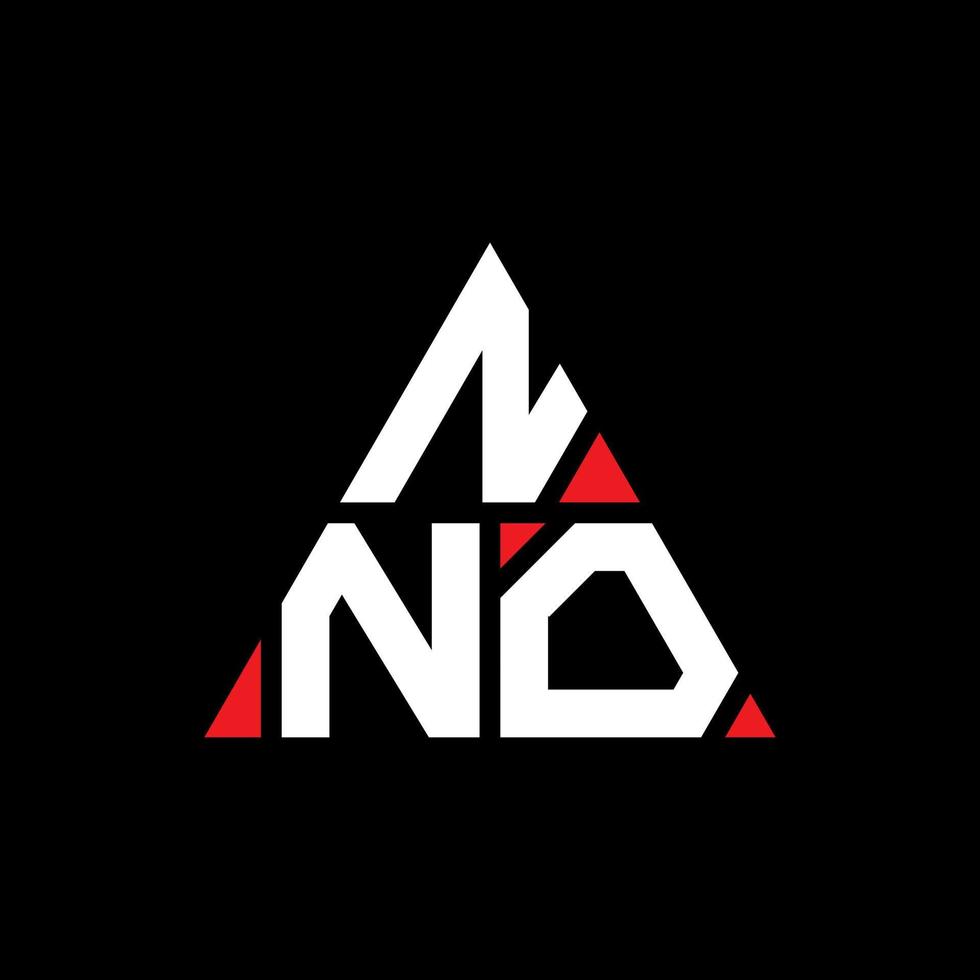 nno diseño de logotipo de letra triangular con forma de triángulo. monograma de diseño de logotipo de triángulo nno. plantilla de logotipo de vector de triángulo nno con color rojo. nno logotipo triangular logotipo simple, elegante y lujoso.