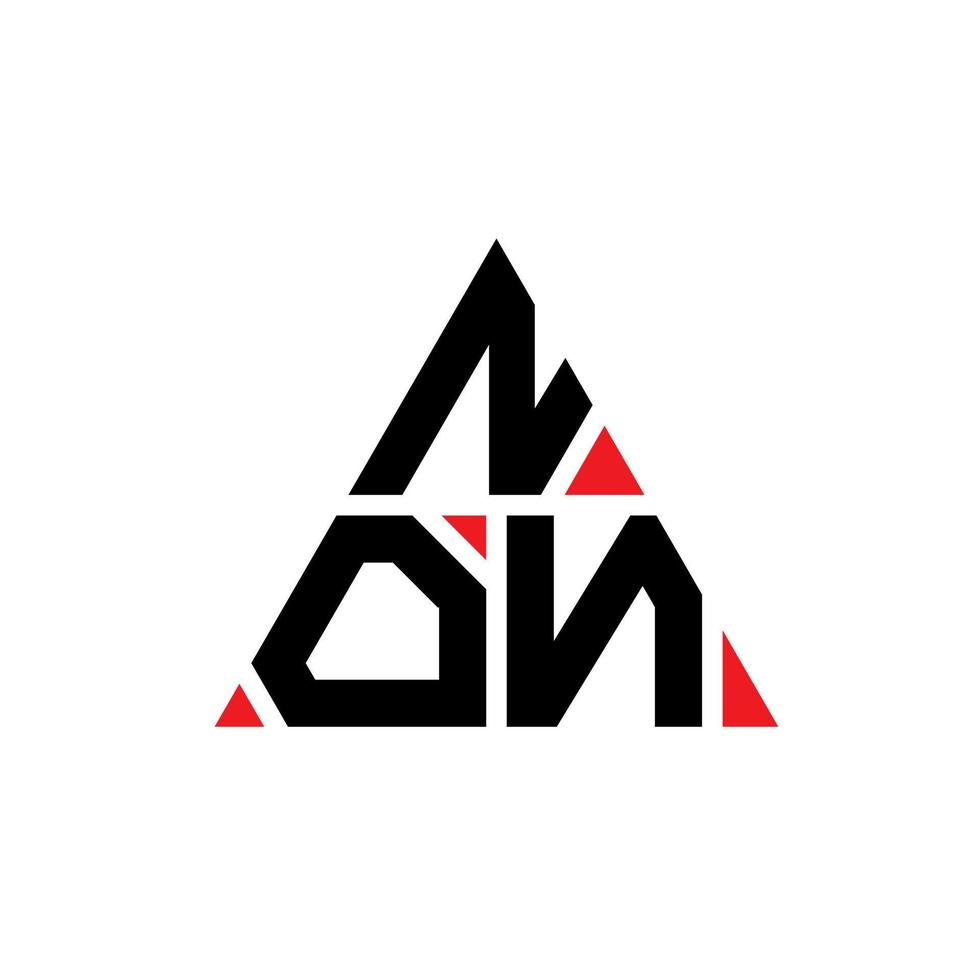 diseño de logotipo de letra no triangular con forma de triángulo. monograma de diseño de logotipo no triangular. plantilla de logotipo vectorial no triangular con color rojo. logotipo no triangular logotipo simple, elegante y lujoso. vector