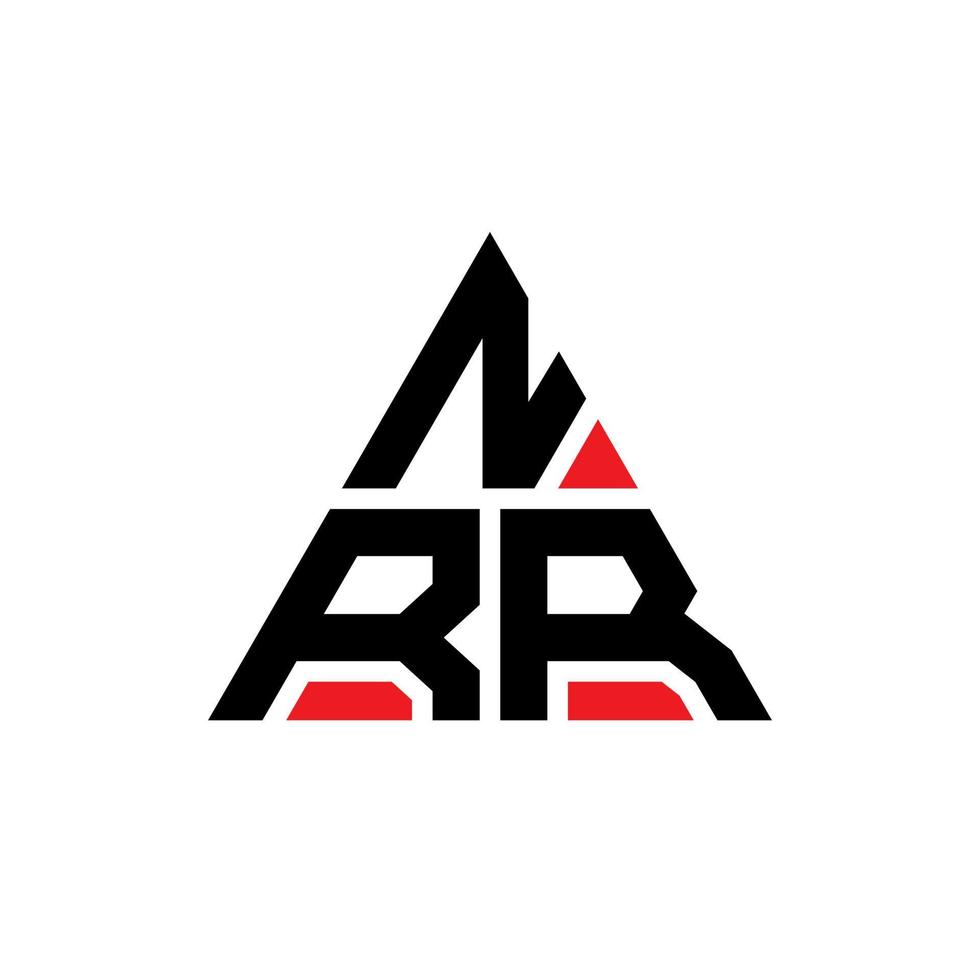 nrr diseño de logotipo de letra triangular con forma de triángulo. monograma de diseño de logotipo de triángulo nrr. plantilla de logotipo de vector de triángulo nrr con color rojo. logotipo triangular nrr logotipo simple, elegante y lujoso.