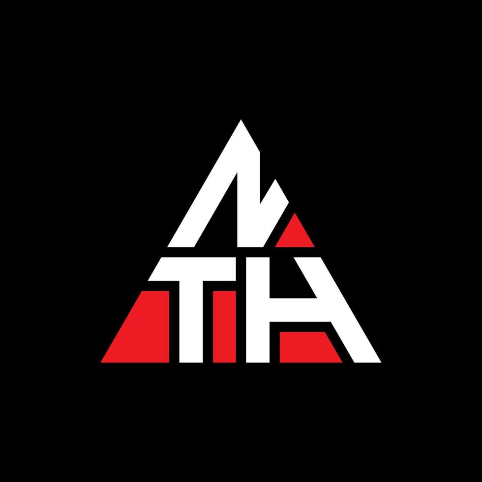 diseño de logotipo de letra de triángulo n con forma de triángulo. monograma de diseño de logotipo de triángulo nth. plantilla de logotipo de vector de triángulo n con color rojo. enésimo logotipo triangular logotipo simple, elegante y lujoso.