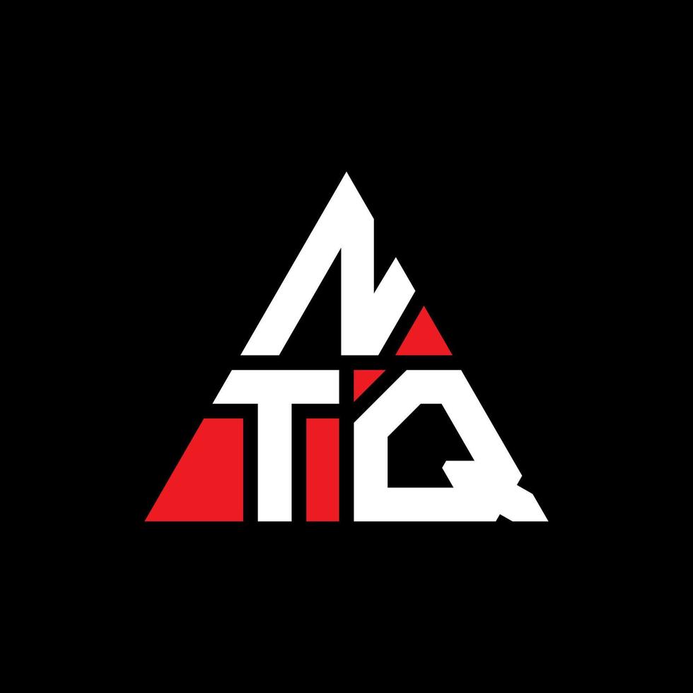 diseño de logotipo de letra triangular ntq con forma de triángulo. monograma de diseño de logotipo de triángulo ntq. plantilla de logotipo de vector de triángulo ntq con color rojo. logotipo triangular ntq logotipo simple, elegante y lujoso.