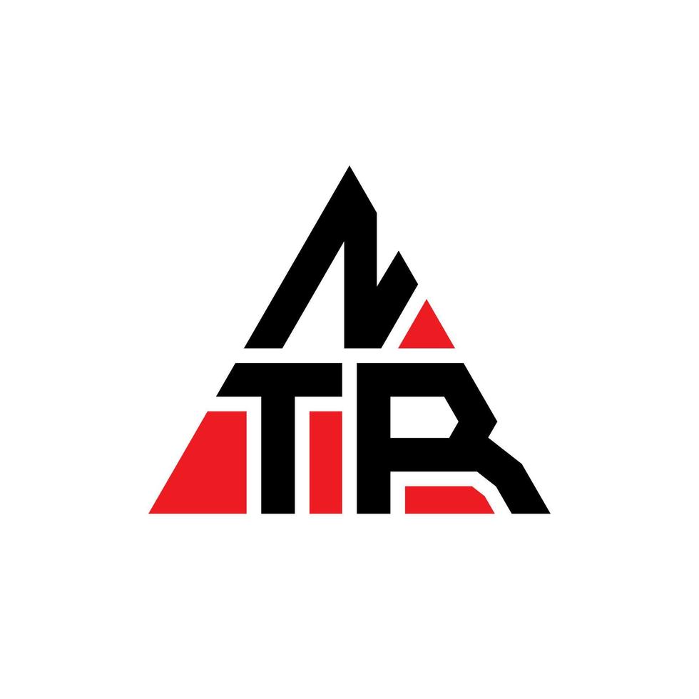 diseño de logotipo de letra de triángulo ntr con forma de triángulo. monograma de diseño de logotipo de triángulo ntr. plantilla de logotipo de vector de triángulo ntr con color rojo. logotipo triangular ntr logotipo simple, elegante y lujoso.