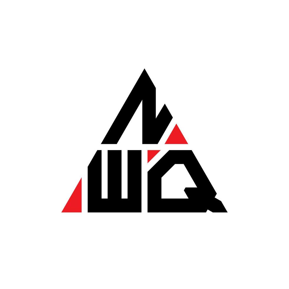 diseño de logotipo de letra triangular nwq con forma de triángulo. monograma de diseño de logotipo de triángulo nwq. plantilla de logotipo de vector de triángulo nwq con color rojo. logotipo triangular nwq logotipo simple, elegante y lujoso.