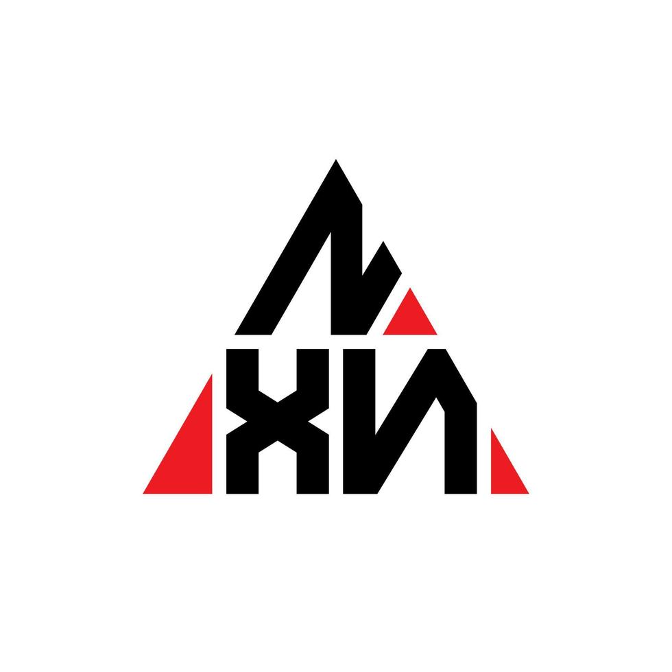 Diseño de logotipo de letra triangular nxn con forma de triángulo. monograma de diseño del logotipo del triángulo nxn. Plantilla de logotipo de vector de triángulo nxn con color rojo. logotipo triangular nxn logotipo simple, elegante y lujoso.