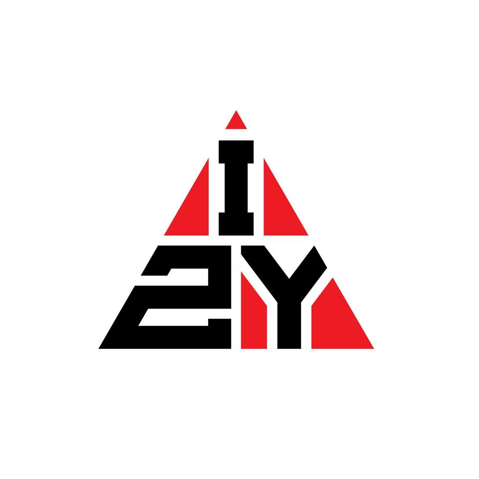 diseño de logotipo de letra de triángulo izy con forma de triángulo. monograma de diseño de logotipo de triángulo izy. plantilla de logotipo de vector de triángulo izy con color rojo. logotipo triangular izy logotipo simple, elegante y lujoso.