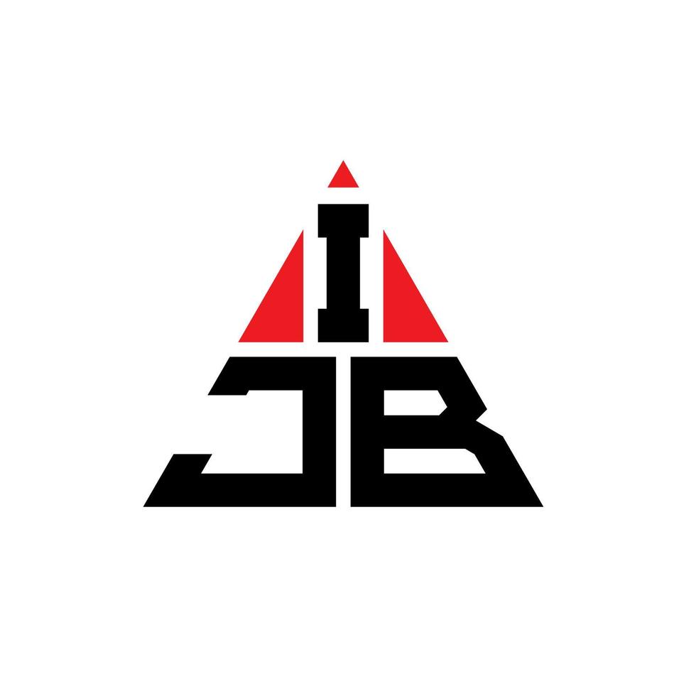 Diseño de logotipo de letra triangular ijb con forma de triángulo. monograma de diseño del logotipo del triángulo ijb. plantilla de logotipo de vector de triángulo ijb con color rojo. logotipo triangular ijb logotipo simple, elegante y lujoso.