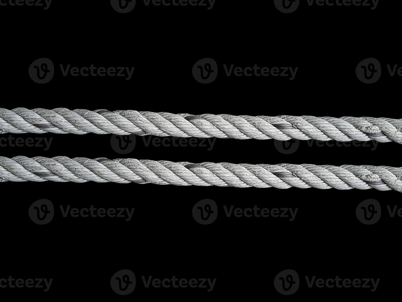 Old Ropes on a black background photo