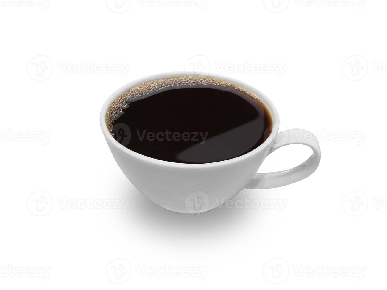 taza de café aislado sobre fondo blanco foto