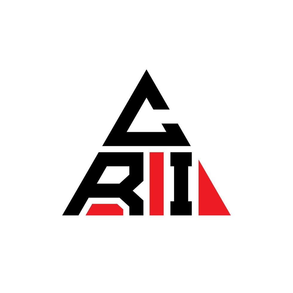 diseño de logotipo de letra de triángulo cri con forma de triángulo. monograma de diseño del logotipo del triángulo cri. plantilla de logotipo de vector de triángulo cri con color rojo. logotipo triangular cri logotipo simple, elegante y lujoso.