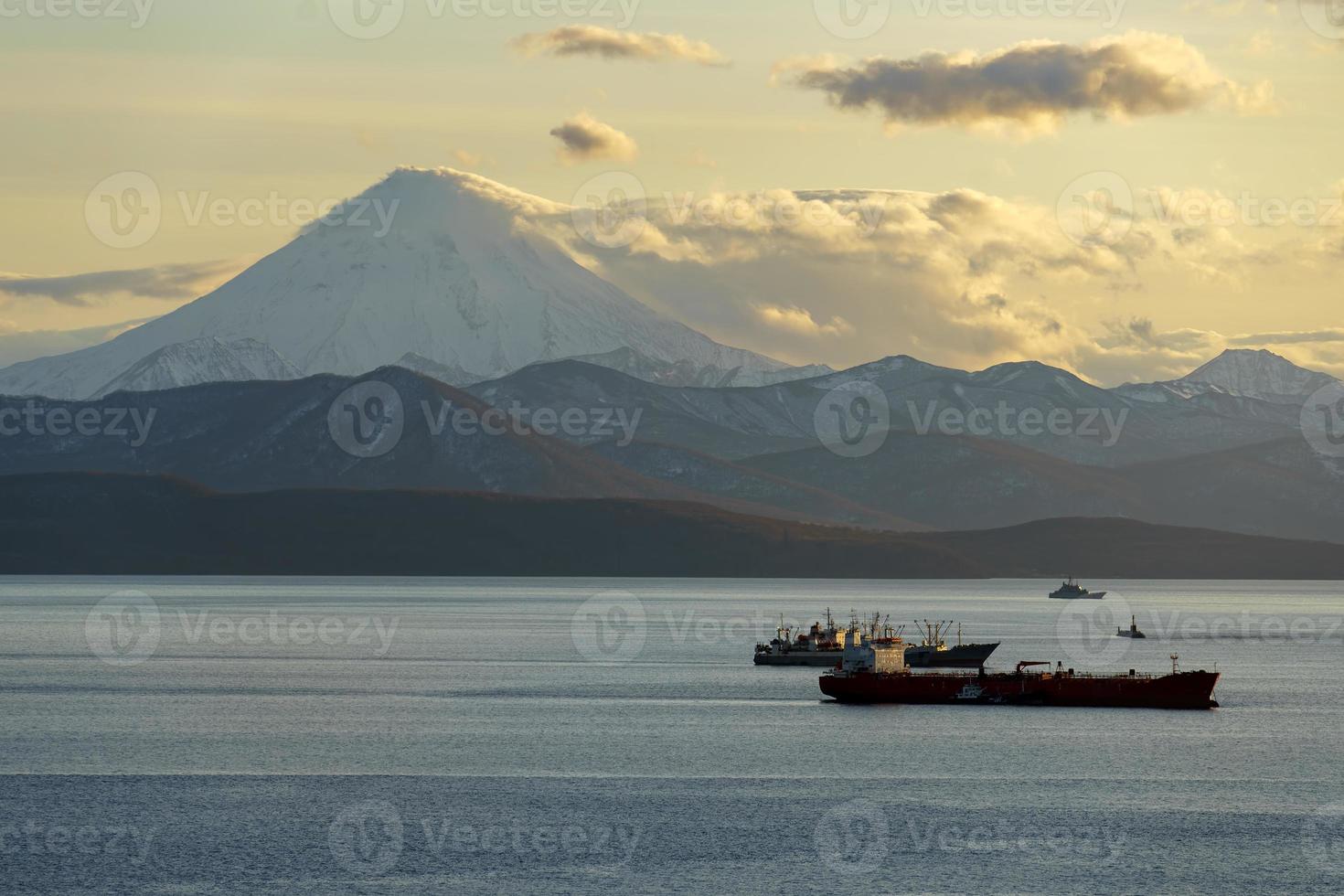 Seascape overlooking Avacha Bay. Kamchatka photo