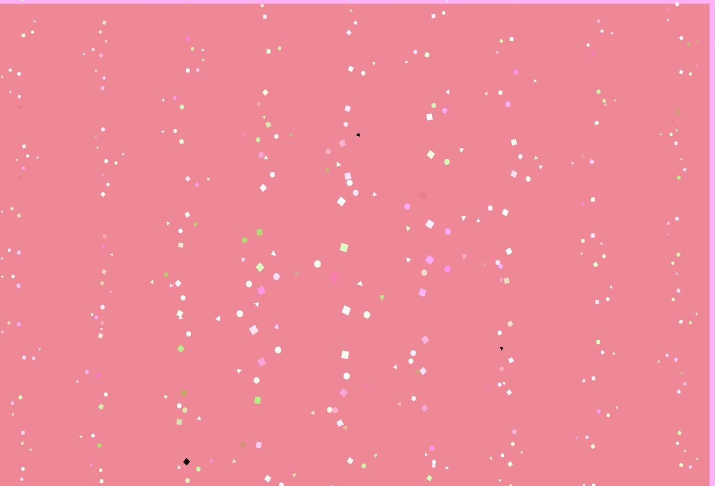 Light Pink, Green vector template with crystals, circles, squares.