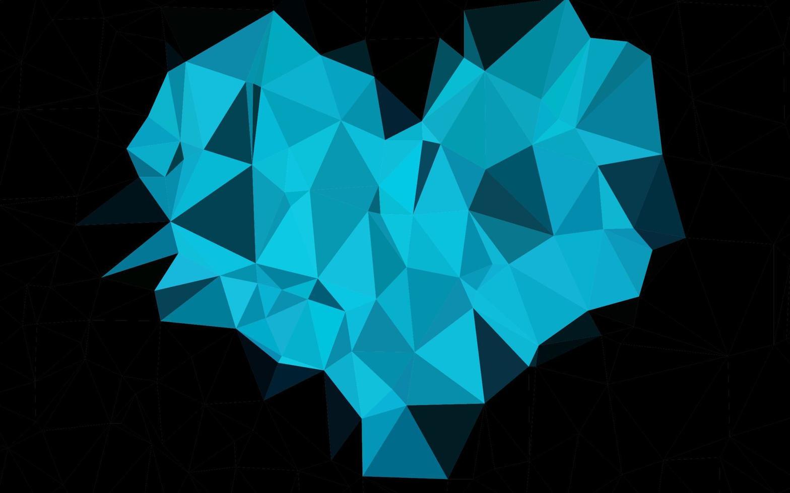 Dark BLUE vector triangle mosaic texture.