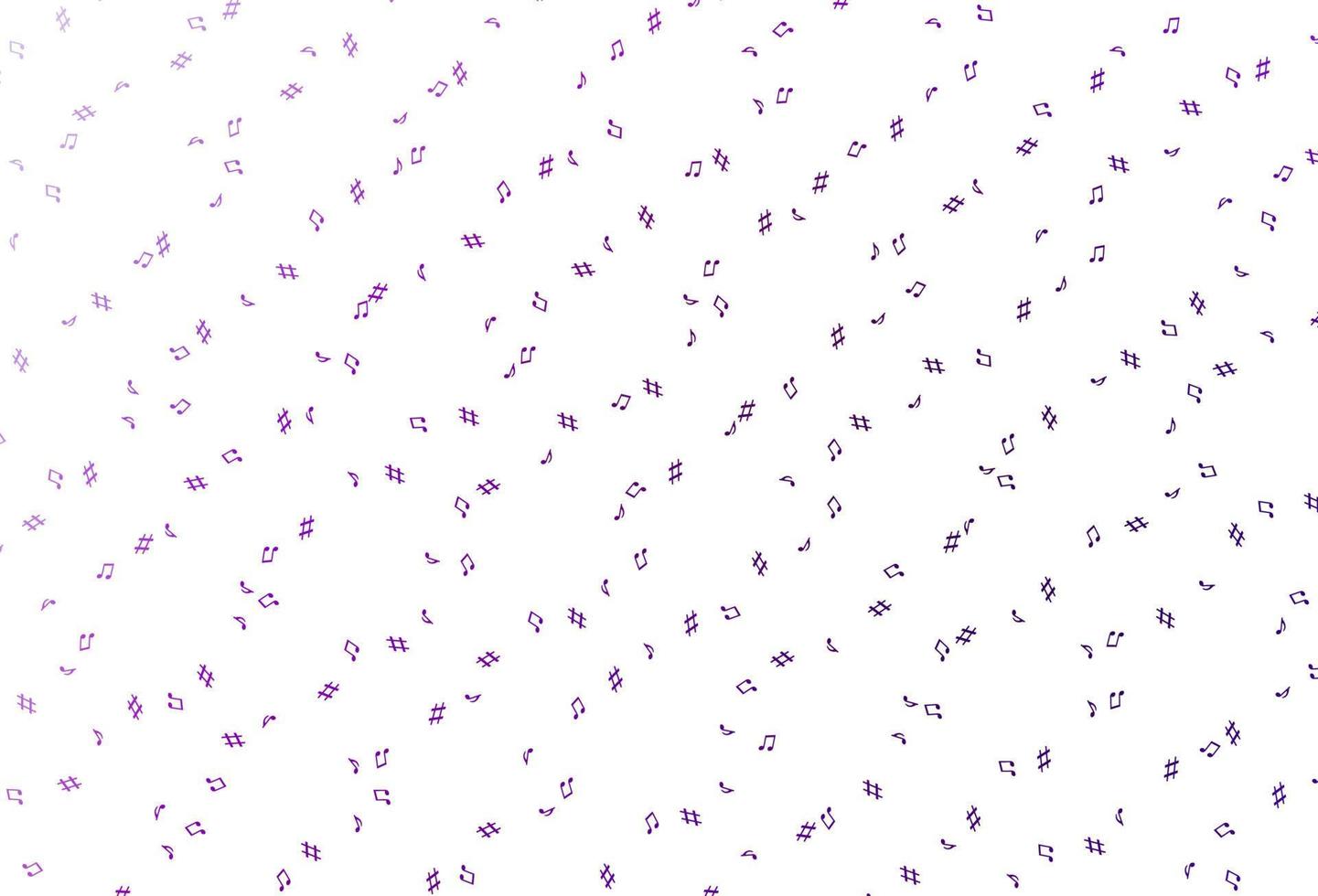 Light Purple vector pattern with music elements.