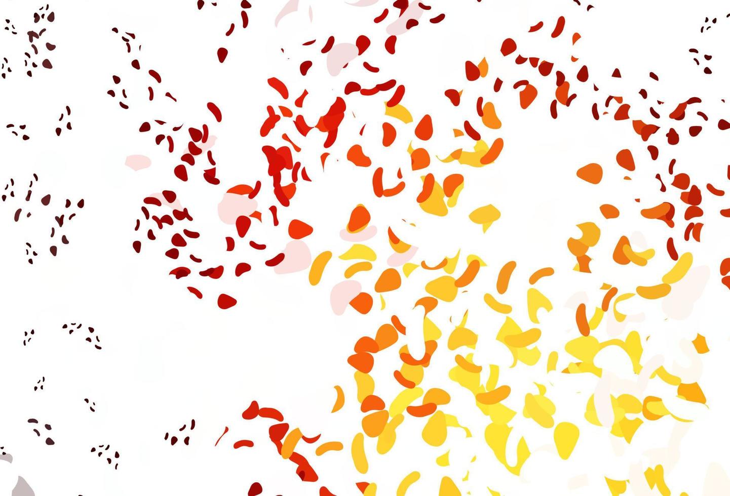 Light Red, Yellow vector pattern with chaotic shapes.