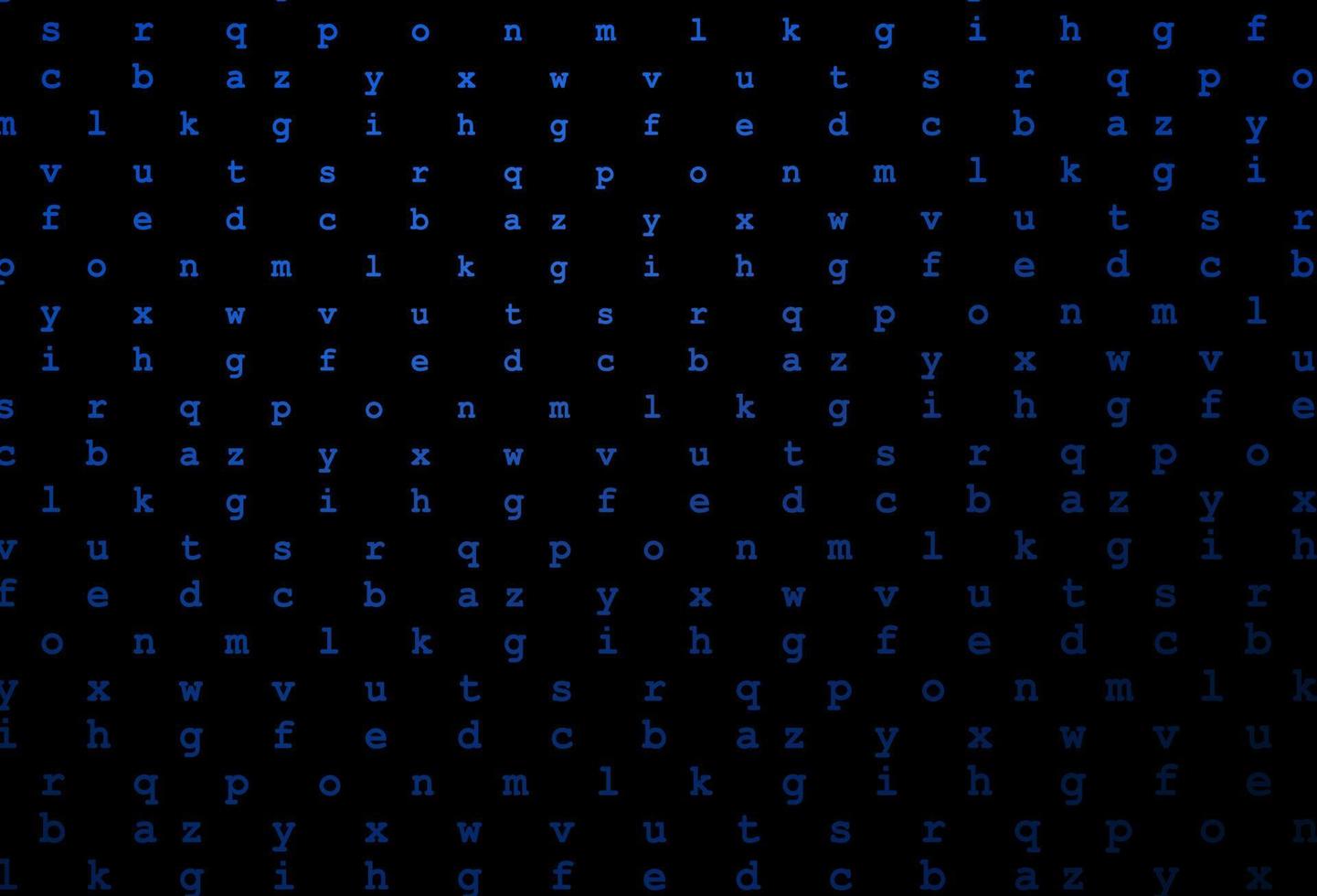 Dark blue vector pattern with ABC symbols.