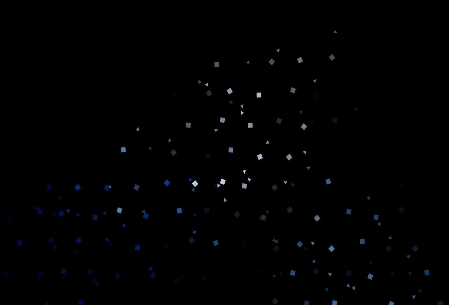 Dark BLUE vector background with triangles, circles, cubes.